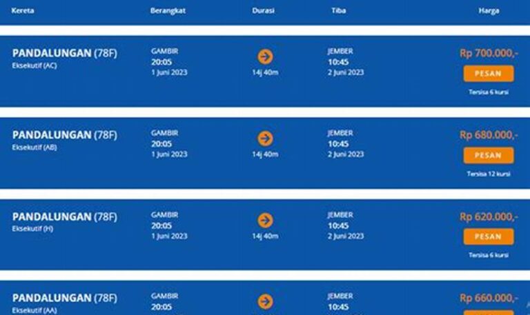 Harga Tiket Kereta ke Banyuwangi: Nikmati Perjalanan Nyaman & Hemat