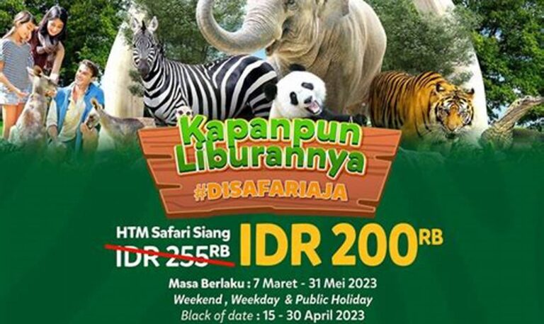 Jelajahi Keindahan Satwa Liar: Biaya Tiket Masuk Taman Safari Prigen