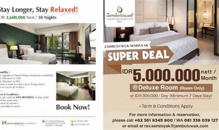 Terungkap! Biaya Menginap Nyaman di Hotel Bintang
