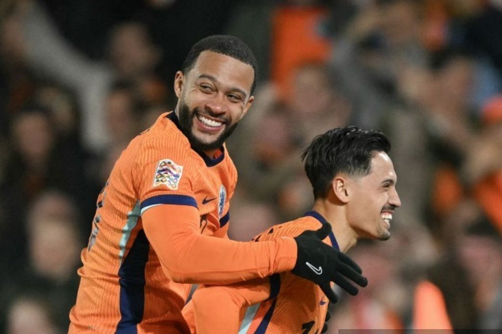 Awal Manis Timnas Belanda di Kualifikasi Piala Dunia 2026, Tekuk Finlandia 2-0 1 memphis depay timnas belanda